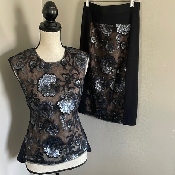 BCBGMaxAzria Dresses & Skirts - BCBGMaxAzria Savanah NWT top and skirt sequin NWT $295